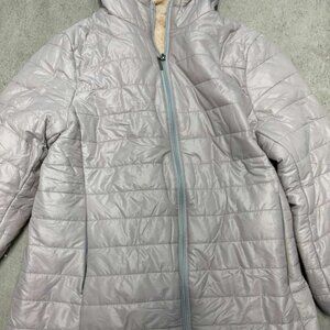 Women color grey  winter coat with pockets  size L